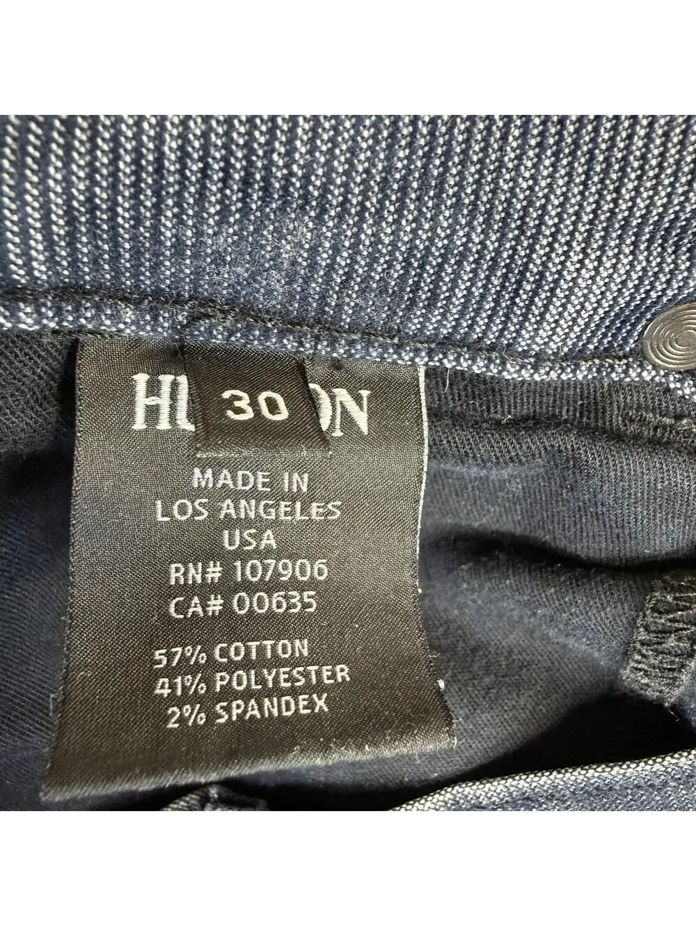 Hudson Byron Jeans Mens 30 Faded Black Corduroy Five Pocket Straight Denim USA